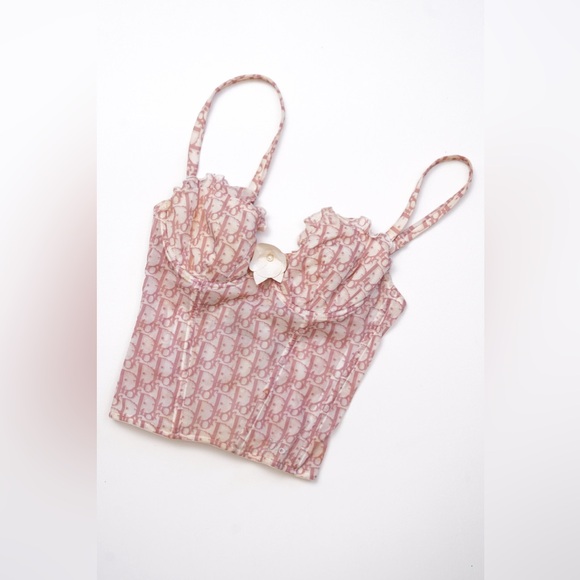 Christian Dior Diorissimo Girly Pink Bustier Top - Picture 7 of 8